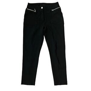 Soft Surroundings Skinny Cropped Ponte Pants Black Small Petite